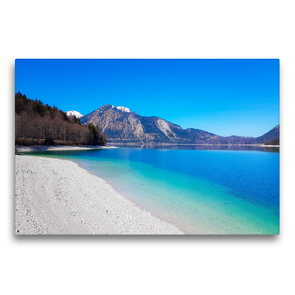 Premium Textil-Leinwand 75 x 50 cm Quer-Format Walchensee, Bayern, Deutschland | Wandbild, HD-Bild auf Keilrahmen, Fertigbild auf hochwertigem Vlies, Leinwanddruck von Miriam Schwarzfischer