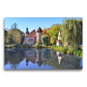 Premium Textil-Leinwand 75 x 50 cm Quer-Format Wasserschloss Untersiemau | Wandbild, HD-Bild auf Keilrahmen, Fertigbild auf hochwertigem Vlies, Leinwanddruck von Val Thoermer
