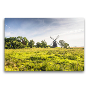 Premium Textil-Leinwand 75 x 50 cm Quer-Format Wasserschöpfmühle Wynhamsterkolk | Wandbild, HD-Bild auf Keilrahmen, Fertigbild auf hochwertigem Vlies, Leinwanddruck von Conny Pokorny