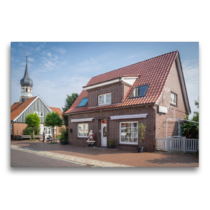 Premium Textil-Leinwand 75 x 50 cm Quer-Format Weihnachtsgeschäft in Hooksiel im Landkreis Friesland | Wandbild, HD-Bild auf Keilrahmen, Fertigbild auf hochwertigem Vlies, Leinwanddruck von N N