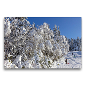 Premium Textil-Leinwand 75 x 50 cm Quer-Format Winterlandschaft, Kahler Asten, Sauerland | Wandbild, HD-Bild auf Keilrahmen, Fertigbild auf hochwertigem Vlies, Leinwanddruck von N N