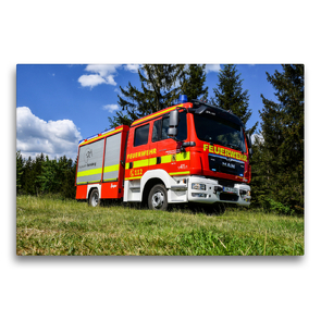 Premium Textil-Leinwand 75 x 50 cm Quer-Format Ziegler TSF-W Freiwillige Feuerwehr Sonneberg – Mitte | Wandbild, HD-Bild auf Keilrahmen, Fertigbild auf hochwertigem Vlies, Leinwanddruck von MH CONNECT 112 Marcus Heinz