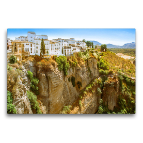 Premium Textil-Leinwand 750 x 500 cm Quer-Format Am Rand der Schlucht – Südspanien | Wandbild, HD-Bild auf Keilrahmen, Fertigbild auf hochwertigem Vlies, Leinwanddruck von None U-DO