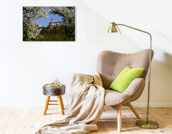 Premium Textil-Leinwand 750 x 500 cm Quer-Format Burg Teck von der Owener Steige | Wandbild, HD-Bild auf Keilrahmen, Fertigbild auf hochwertigem Vlies, Leinwanddruck von None www.hjr-fotografie.de