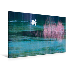 Premium Textil-Leinwand 750 x 500 cm Quer-Format Isarstausee | Wandbild, HD-Bild auf Keilrahmen, Fertigbild auf hochwertigem Vlies, Leinwanddruck von None VogtArt