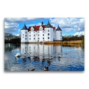 Premium Textil-Leinwand 750 x 500 cm Quer-Format Schloss Glücksburg | Wandbild, HD-Bild auf Keilrahmen, Fertigbild auf hochwertigem Vlies, Leinwanddruck von Beate Bussenius