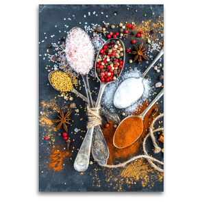Premium Textil-Leinwand 80 x 120 cm Hoch-Format Gewürze | Wandbild, HD-Bild auf Keilrahmen, Fertigbild auf hochwertigem Vlies, Leinwanddruck von Rose Hurley