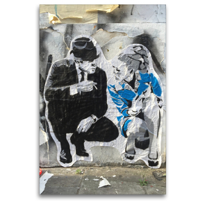 Premium Textil-Leinwand 80 x 120 cm Hoch-Format London Street Art at its best by Mr. Fahrenheit | Wandbild, HD-Bild auf Keilrahmen, Fertigbild auf hochwertigem Vlies, Leinwanddruck von N N