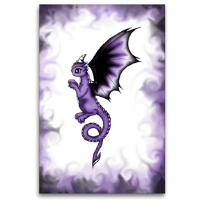 Premium Textil-Leinwand 80 x 120 cm Hoch-Format Mystischer Drache | Wandbild, HD-Bild auf Keilrahmen, Fertigbild auf hochwertigem Vlies, Leinwanddruck von Pezi Creation / Petra Haberhauer