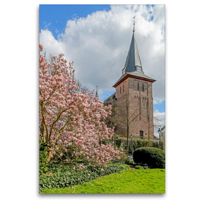 Premium Textil-Leinwand 80 x 120 cm Hoch-Format St. Peter und Paul Kirche in Wegberg | Wandbild, HD-Bild auf Keilrahmen, Fertigbild auf hochwertigem Vlies, Leinwanddruck von Natalja Thomas