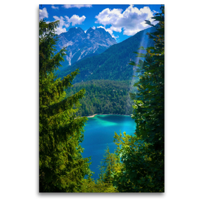 Premium Textil-Leinwand 80 x 120 cm Hoch-Format Zugspitzblick in Österreich | Wandbild, HD-Bild auf Keilrahmen, Fertigbild auf hochwertigem Vlies, Leinwanddruck von N N