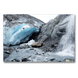 Premium Textil-Leinwand 90 x 60 cm Quer-Format Am Worthington-Gletscher – ein Gletscher in den Chugach Mountains in Alaska. | Wandbild, HD-Bild auf Keilrahmen, Fertigbild auf hochwertigem Vlies, Leinwanddruck von Flori0