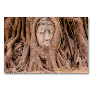 Premium Textil-Leinwand 90 x 60 cm Quer-Format Ayutthaya | Wandbild, HD-Bild auf Keilrahmen, Fertigbild auf hochwertigem Vlies, Leinwanddruck von Stefan Becker