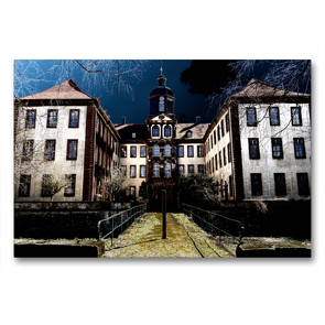 Premium Textil-Leinwand 90 x 60 cm Quer-Format Barockschloss Friedrichswerth im Landkreis Gotha in Thüringen | Wandbild, HD-Bild auf Keilrahmen, Fertigbild auf hochwertigem Vlies, Leinwanddruck von Flori0