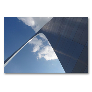 Premium Textil-Leinwand 90 x 60 cm Quer-Format Blick durch den Gateway Arch in den Himmel | Wandbild, HD-Bild auf Keilrahmen, Fertigbild auf hochwertigem Vlies, Leinwanddruck von Martin Rothenhöfer