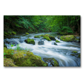 Premium Textil-Leinwand 90 x 60 cm Quer-Format Bodetal bei Thale | Wandbild, HD-Bild auf Keilrahmen, Fertigbild auf hochwertigem Vlies, Leinwanddruck von Martin Wasilewski