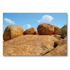 Premium Textil-Leinwand 90 x 60 cm Quer-Format Devil Marbles | Wandbild, HD-Bild auf Keilrahmen, Fertigbild auf hochwertigem Vlies, Leinwanddruck von Andrea Pons