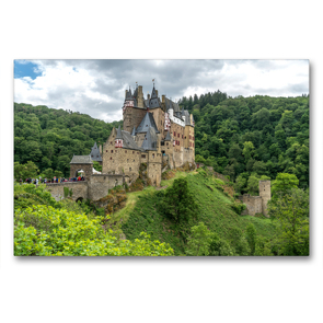 Premium Textil-Leinwand 90 x 60 cm Quer-Format Die Burg Eltz | Wandbild, HD-Bild auf Keilrahmen, Fertigbild auf hochwertigem Vlies, Leinwanddruck von Peter Schickert