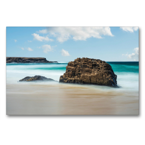 Premium Textil-Leinwand 90 x 60 cm Quer-Format Die einsamen Felsen – Fuerteventura | Wandbild, HD-Bild auf Keilrahmen, Fertigbild auf hochwertigem Vlies, Leinwanddruck von Patrick Klinke