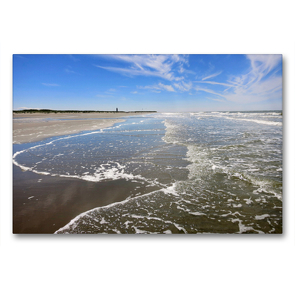 Premium Textil-Leinwand 90 x 60 cm Quer-Format Die Flut kommt | Wandbild, HD-Bild auf Keilrahmen, Fertigbild auf hochwertigem Vlies, Leinwanddruck von Susanne Herppich