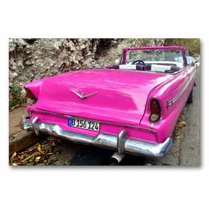 Premium Textil-Leinwand 90 x 60 cm Quer-Format Dodge Royal Lancer Convertible von 1955 in Havanna | Wandbild, HD-Bild auf Keilrahmen, Fertigbild auf hochwertigem Vlies, Leinwanddruck von Henning von Löwis of Menar