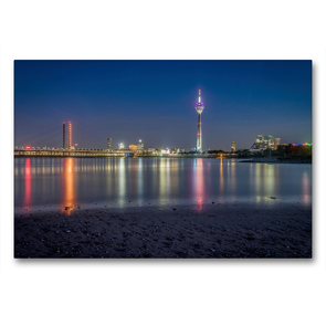 Premium Textil-Leinwand 90 x 60 cm Quer-Format Düsseldorf Paradiesstrand | Wandbild, HD-Bild auf Keilrahmen, Fertigbild auf hochwertigem Vlies, Leinwanddruck von Alexander Gründel