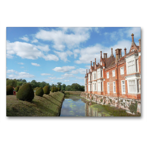 Premium Textil-Leinwand 90 x 60 cm Quer-Format Helmingham Hall, Suffolk, England | Wandbild, HD-Bild auf Keilrahmen, Fertigbild auf hochwertigem Vlies, Leinwanddruck von Gisela Kruse