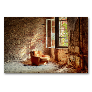 Premium Textil-Leinwand 90 x 60 cm Quer-Format Ein Motiv aus dem Lost Places Kalender – Daylight | Wandbild, HD-Bild auf Keilrahmen, Fertigbild auf hochwertigem Vlies, Leinwanddruck von N N