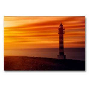 Premium Textil-Leinwand 90 x 60 cm Quer-Format Faro del Norte | Wandbild, HD-Bild auf Keilrahmen, Fertigbild auf hochwertigem Vlies, Leinwanddruck von Erich Ruczkowski