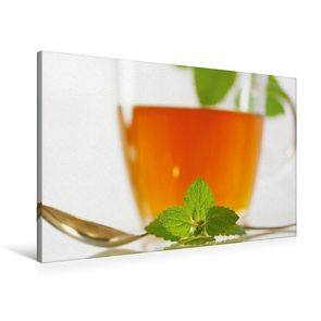Premium Textil-Leinwand 90 x 60 cm Quer-Format Feiner Zitronenmelissentee | Wandbild, HD-Bild auf Keilrahmen, Fertigbild auf hochwertigem Vlies, Leinwanddruck von Tanja Riedel von Riedel,  Tanja