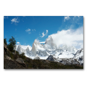 Premium Textil-Leinwand 90 x 60 cm Quer-Format Fitz Roy | Wandbild, HD-Bild auf Keilrahmen, Fertigbild auf hochwertigem Vlies, Leinwanddruck von Teresa Schade