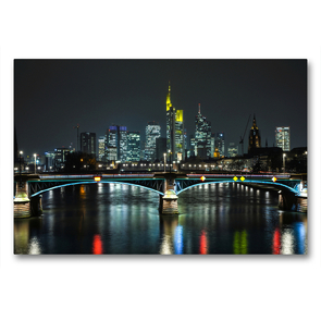 Premium Textil-Leinwand 90 x 60 cm Quer-Format Frankfurt | Wandbild, HD-Bild auf Keilrahmen, Fertigbild auf hochwertigem Vlies, Leinwanddruck von Peter Härlein