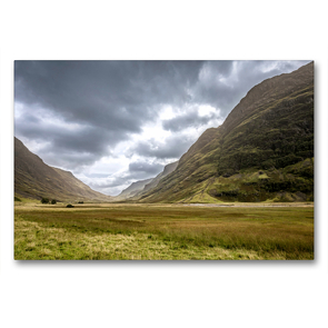 Premium Textil-Leinwand 90 x 60 cm Quer-Format Glen Coe | Wandbild, HD-Bild auf Keilrahmen, Fertigbild auf hochwertigem Vlies, Leinwanddruck von Akrema-Photography