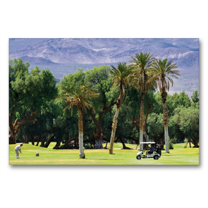 Premium Textil-Leinwand 90 x 60 cm Quer-Format Golfen im Death Valley | Wandbild, HD-Bild auf Keilrahmen, Fertigbild auf hochwertigem Vlies, Leinwanddruck von Dieter-M. Wilczek