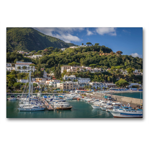 Premium Textil-Leinwand 90 x 60 cm Quer-Format Hafen von Casamicciola Terme auf Ischia, Italien | Wandbild, HD-Bild auf Keilrahmen, Fertigbild auf hochwertigem Vlies, Leinwanddruck von Christian Müringer