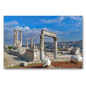 Premium Textil-Leinwand 90 x 60 cm Quer-Format Herkulestempel in Amman | Wandbild, HD-Bild auf Keilrahmen, Fertigbild auf hochwertigem Vlies, Leinwanddruck von Klaus Eppele