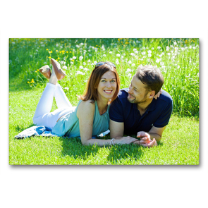 Premium Textil-Leinwand 90 x 60 cm Quer-Format Im Gras neben dir ist es am schönsten | Wandbild, HD-Bild auf Keilrahmen, Fertigbild auf hochwertigem Vlies, Leinwanddruck von Martina Marten