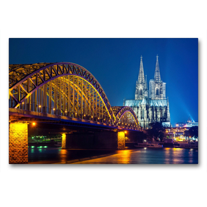 Premium Textil-Leinwand 90 x 60 cm Quer-Format Köln | Wandbild, HD-Bild auf Keilrahmen, Fertigbild auf hochwertigem Vlies, Leinwanddruck von Peter Härlein