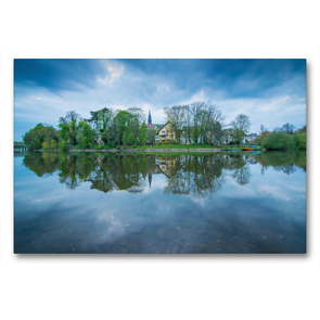 Premium Textil-Leinwand 90 x 60 cm Quer-Format Kröllwitz in Halle-Saale | Wandbild, HD-Bild auf Keilrahmen, Fertigbild auf hochwertigem Vlies, Leinwanddruck von Martin Wasilewski