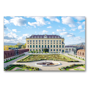 Premium Textil-Leinwand 90 x 60 cm Quer-Format Kronprinzengarten – Schönbrunn | Wandbild, HD-Bild auf Keilrahmen, Fertigbild auf hochwertigem Vlies, Leinwanddruck von Nina Schwarze