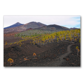 Premium Textil-Leinwand 90 x 60 cm Quer-Format Landschaft im Teide Nationalpark Teneriffa | Wandbild, HD-Bild auf Keilrahmen, Fertigbild auf hochwertigem Vlies, Leinwanddruck von Anja Frost