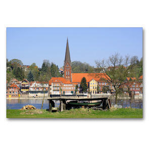 Premium Textil-Leinwand 90 x 60 cm Quer-Format Lauenburg an der Elbe | Wandbild, HD-Bild auf Keilrahmen, Fertigbild auf hochwertigem Vlies, Leinwanddruck von Lothar Reupert