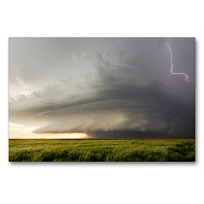 Premium Textil-Leinwand 90 x 60 cm Quer-Format Leoti Supercell | Wandbild, HD-Bild auf Keilrahmen, Fertigbild auf hochwertigem Vlies, Leinwanddruck von N N