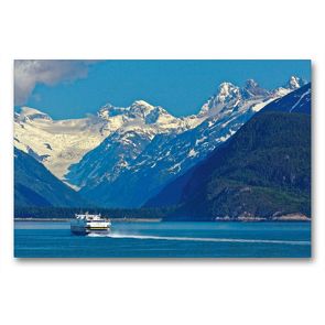 Premium Textil-Leinwand 90 x 60 cm Quer-Format M/V Fairweather auf dem Weg nach Juneau | Wandbild, HD-Bild auf Keilrahmen, Fertigbild auf hochwertigem Vlies, Leinwanddruck von Dieter-M. Wilczek