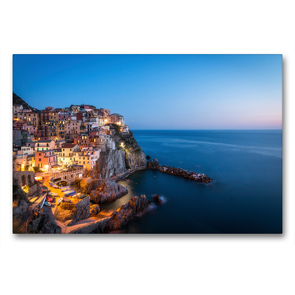 Premium Textil-Leinwand 90 x 60 cm Quer-Format Manarola | Wandbild, HD-Bild auf Keilrahmen, Fertigbild auf hochwertigem Vlies, Leinwanddruck von Christoph Schaarschmidt