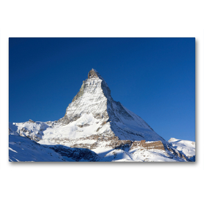 Premium Textil-Leinwand 90 x 60 cm Quer-Format Matterhorn 4478 m in den Walliser Alpen | Wandbild, HD-Bild auf Keilrahmen, Fertigbild auf hochwertigem Vlies, Leinwanddruck von Andreas Riedmiller