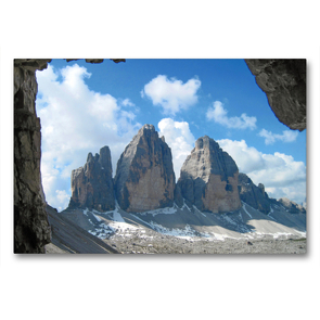 Premium Textil-Leinwand 90 x 60 cm Quer-Format Meine Dolomiten Berge | Wandbild, HD-Bild auf Keilrahmen, Fertigbild auf hochwertigem Vlies, Leinwanddruck von Christa Kramer