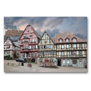 Premium Textil-Leinwand 90 x 60 cm Quer-Format Miltenberg am Main eine Stadt die man gesehen haben muss | Wandbild, HD-Bild auf Keilrahmen, Fertigbild auf hochwertigem Vlies, Leinwanddruck von Rufotos