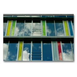 Premium Textil-Leinwand 90 x 60 cm Quer-Format Moderne Bürofassade | Wandbild, HD-Bild auf Keilrahmen, Fertigbild auf hochwertigem Vlies, Leinwanddruck von Dirk Grasse