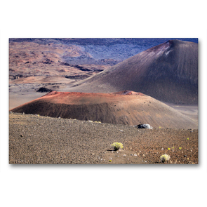 Premium Textil-Leinwand 90 x 60 cm Quer-Format Mondlandschaft im Haleakala | Wandbild, HD-Bild auf Keilrahmen, Fertigbild auf hochwertigem Vlies, Leinwanddruck von Florian Krauss